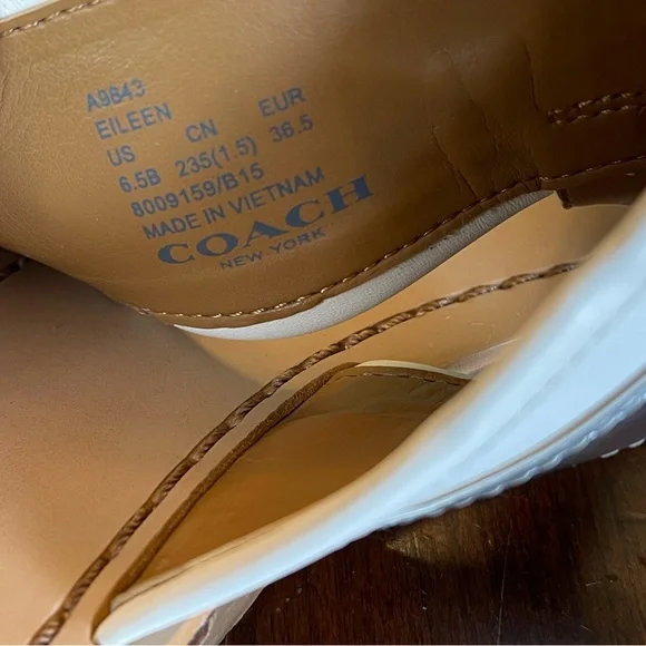 COACH Eileen Turn lock Slide Sandals Flip Flops - Picture 7 of 8